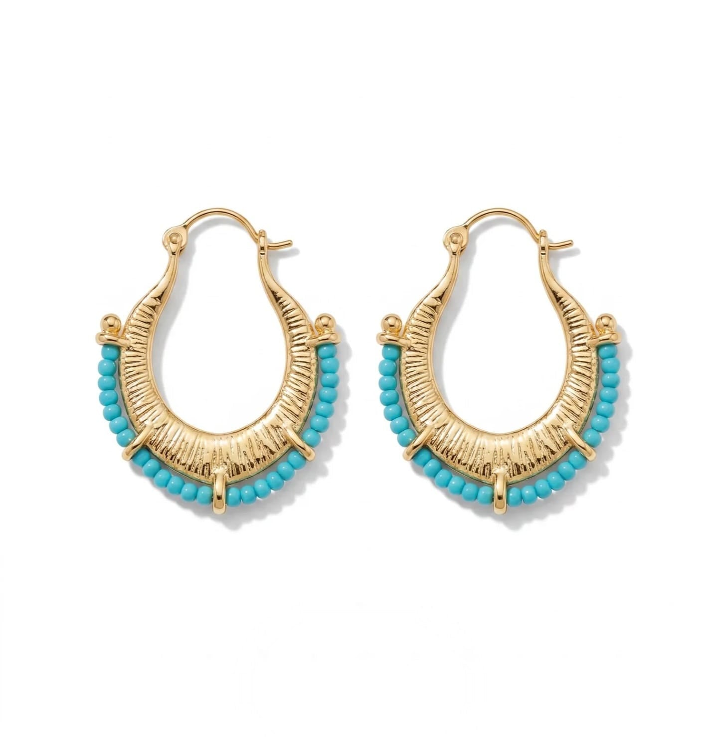 Boho Turquoise Halka Küpe