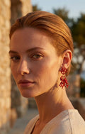 Coral Bloom Sallantılı Küpe