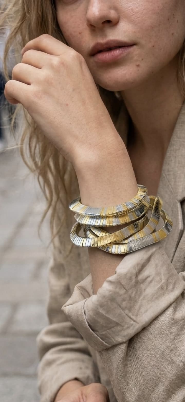 MUSE 5’li Gold & Silver Bileklik Seti