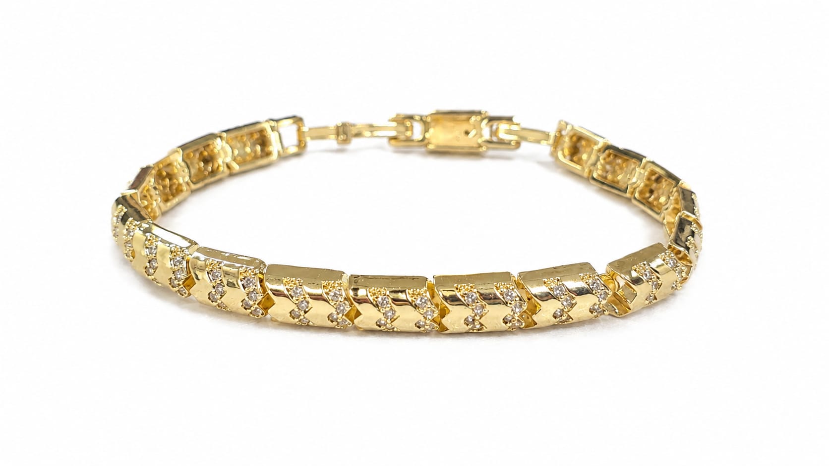 Lumière 14K Gold Zirkon Bileklik