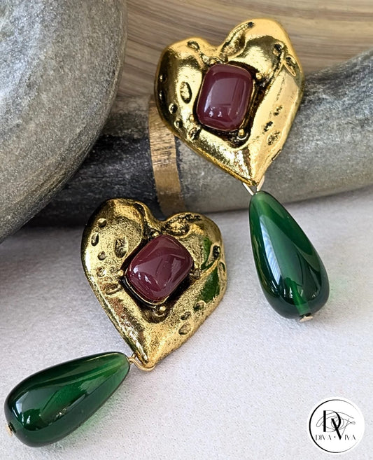 Muse Earrings – Trend Kalp Küpe (KOD-367)