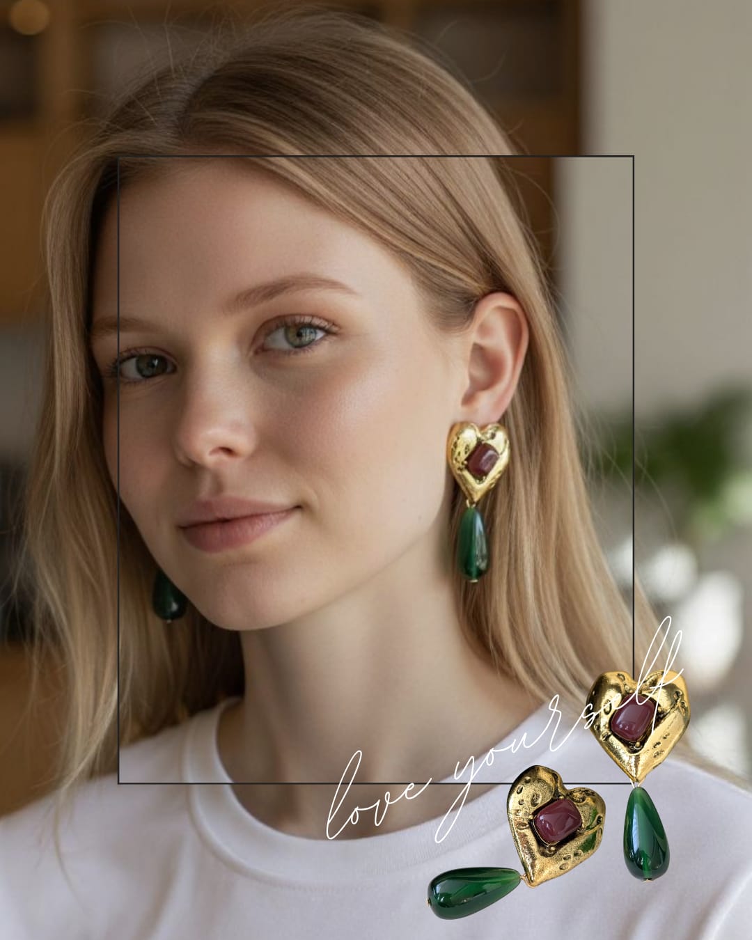 Muse Earrings – Trend Kalp Küpe (KOD-367)