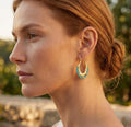Boho Turquoise Halka Küpe