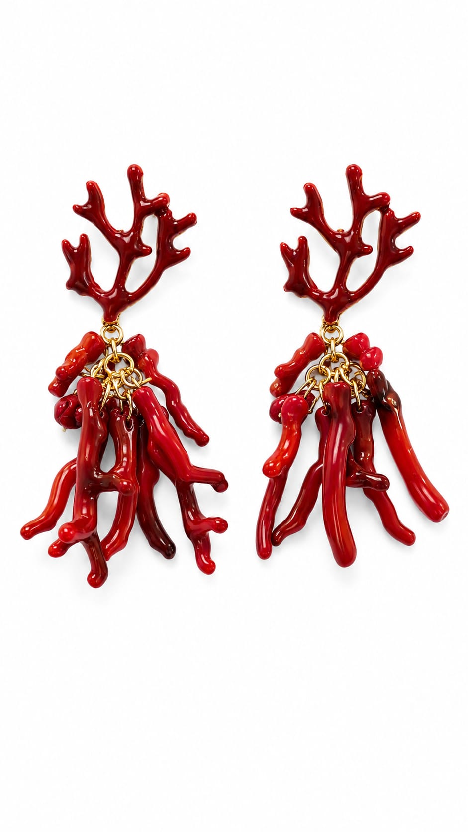 Coral Bloom Sallantılı Küpe