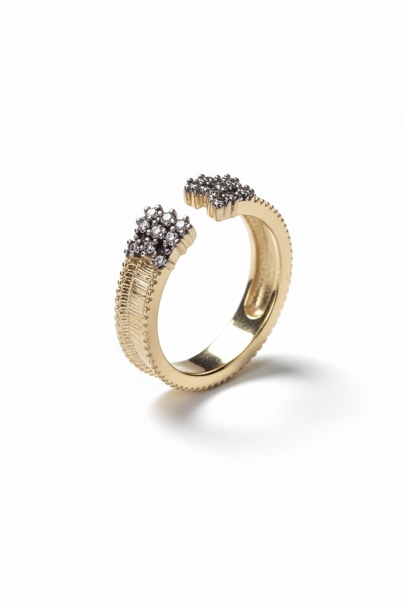 Midnight Sparkle Açık Form Yüzük (KOD-429)