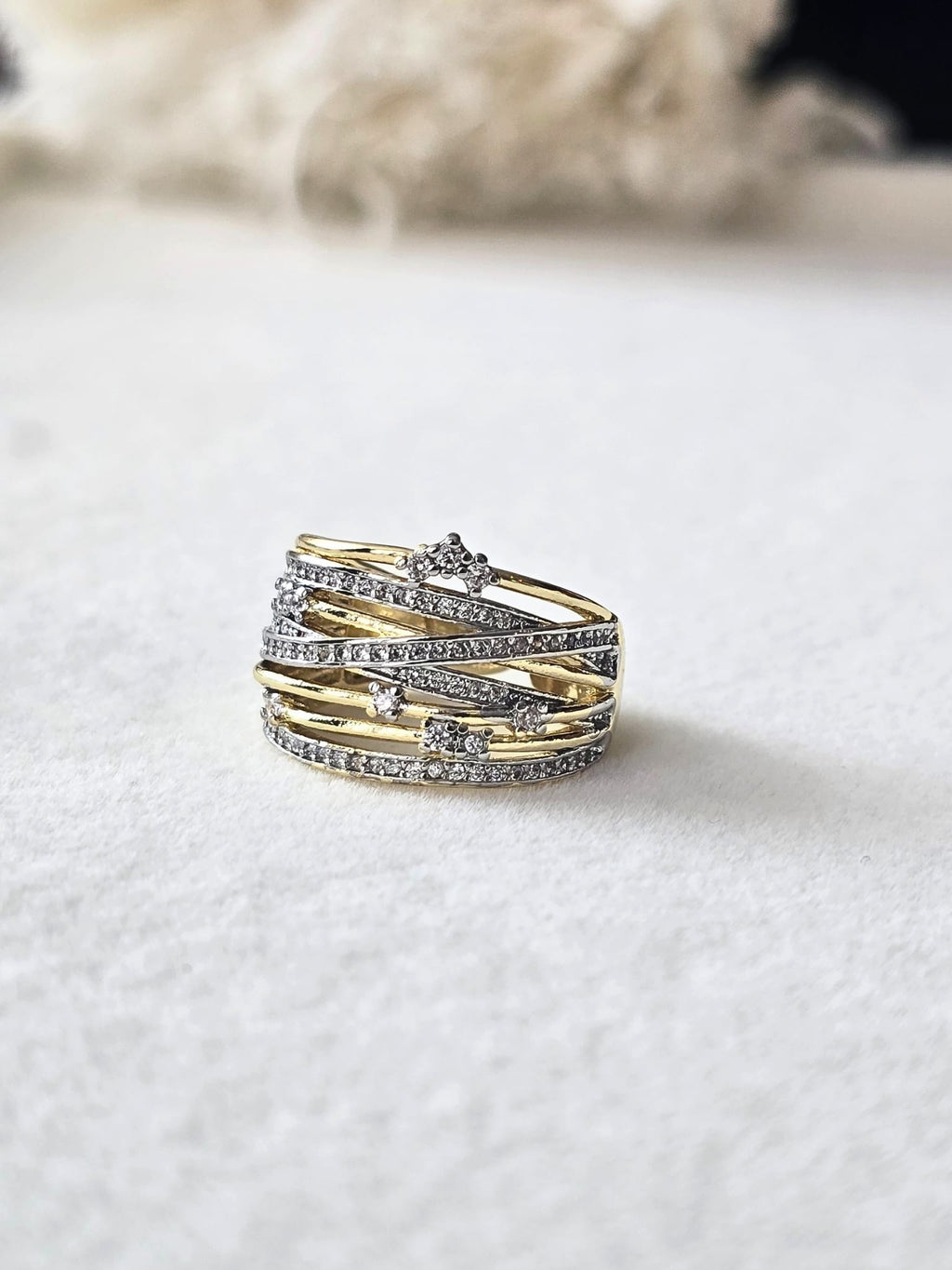 Aura Antique "Glimmering Galaxy" Çoklu Sarmal Yüzük (KOD-424)