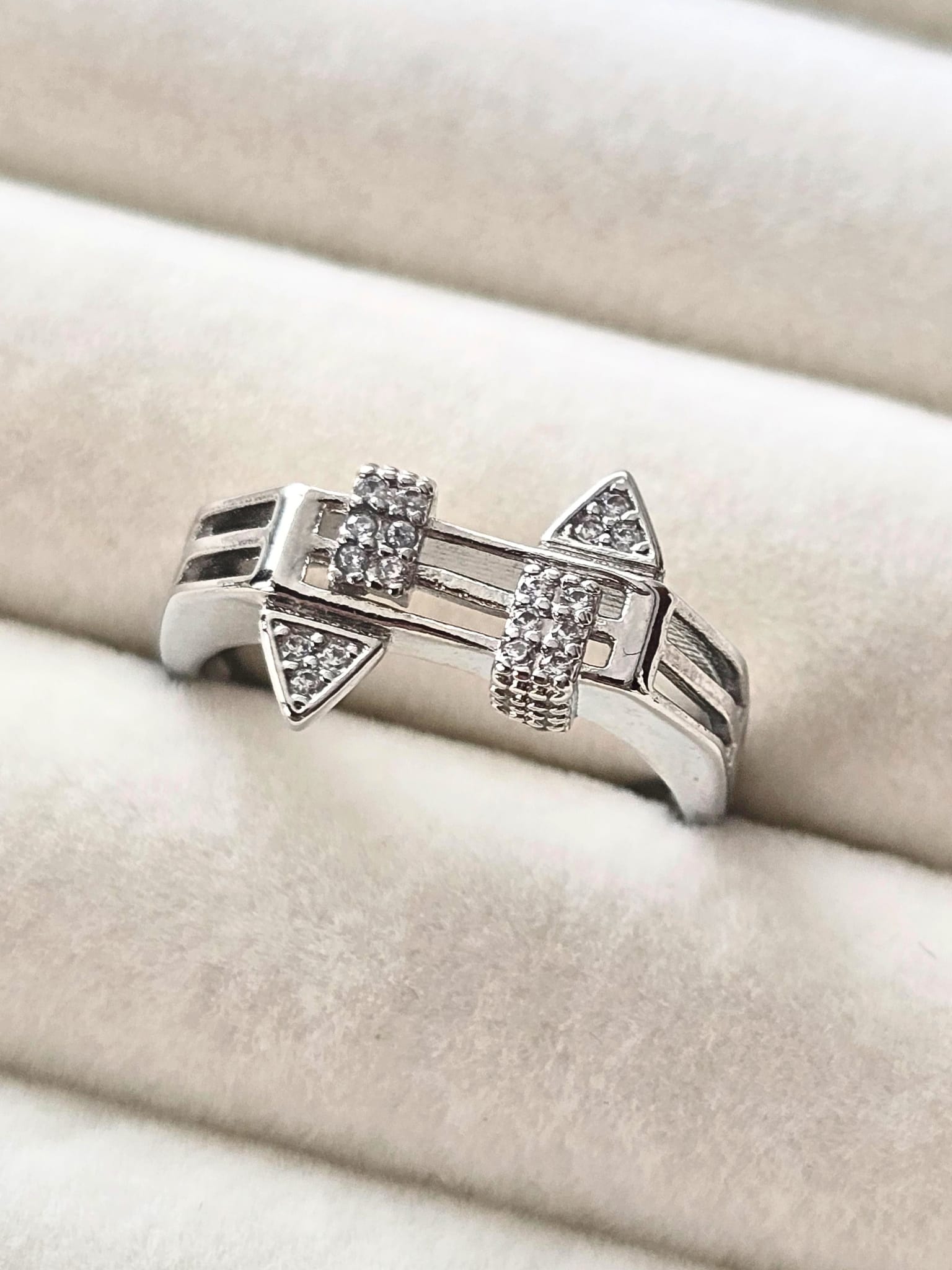 Urban Geometric Silver Ring (KOD-427)