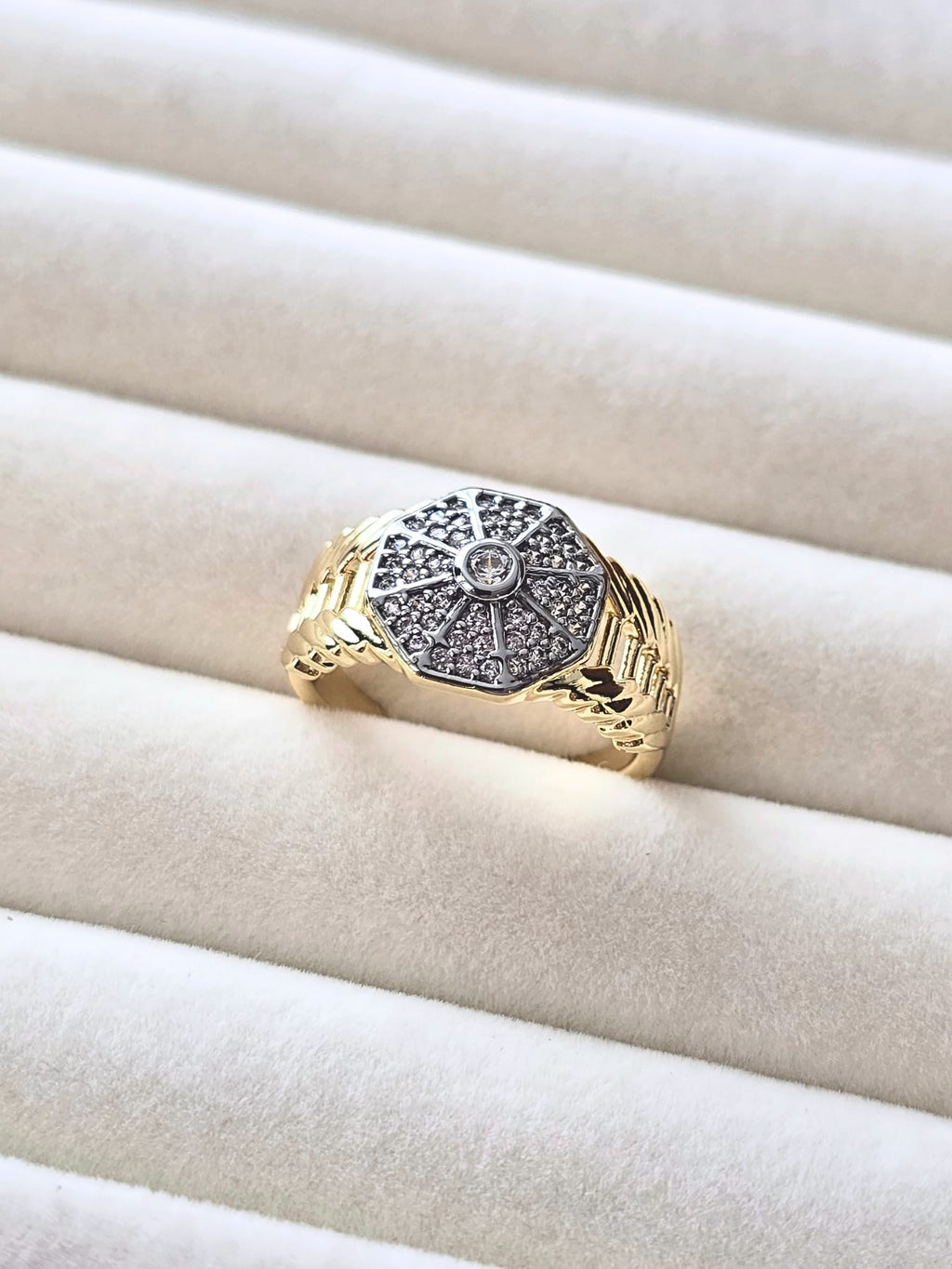 Aura Antique "Octagon Shield" Mühür Yüzük (KOD-435)