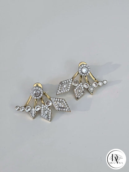 Glow Earrings – Gold Kaplama Taş Detaylı Küpe (KOD-356)