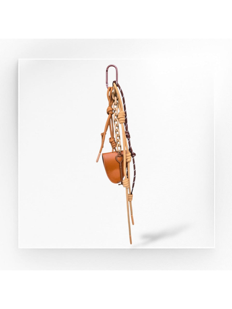 Taba ve Acı Kahve Mıknatıs Detaylı Çanta Charmı (DML9998)