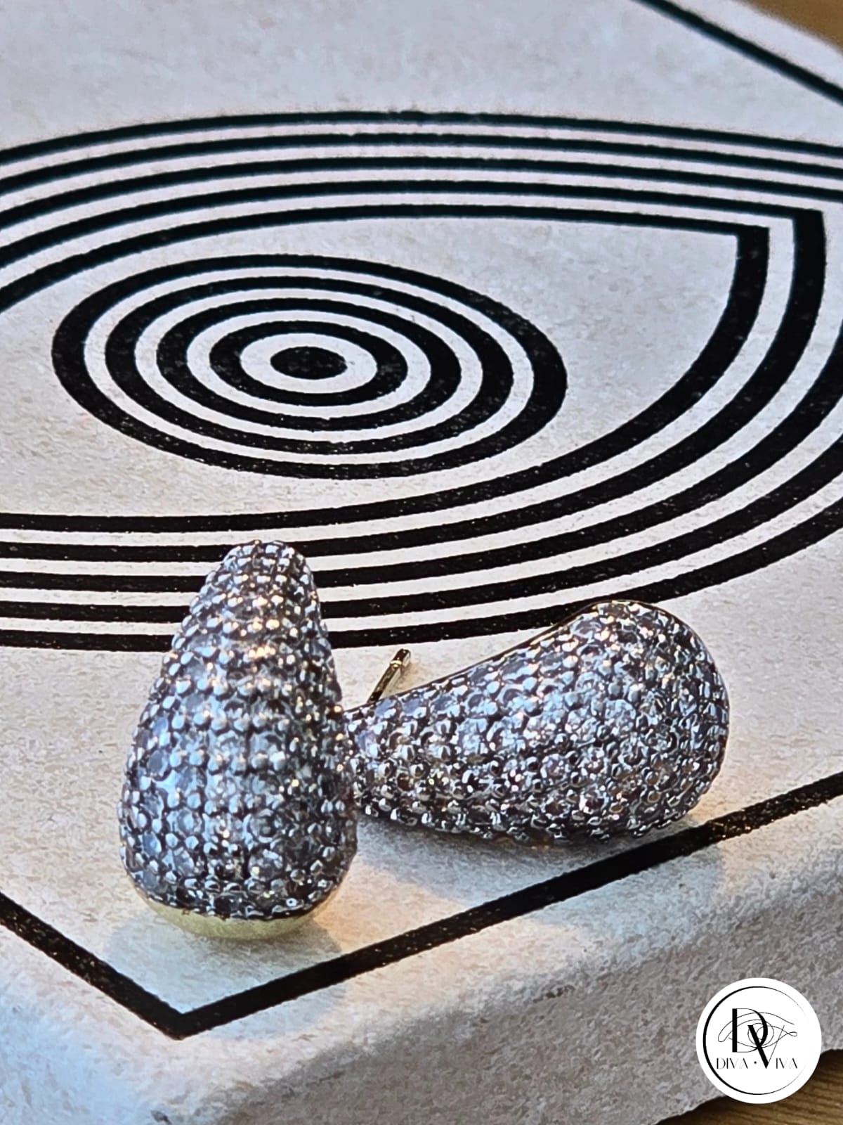 Glow Earrings – Gold Kaplama Zirkon Detaylı Damla Küpe (KOD-314)