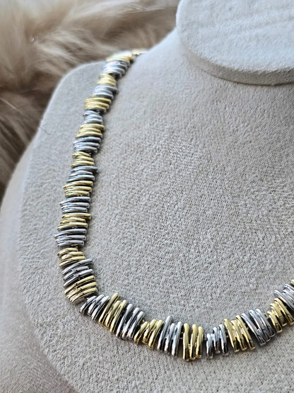 Glow Necklaces – Gold & Silver Kaplama Tasarım Kolye (KOD-377)