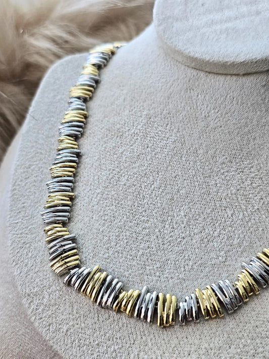 Glow Necklaces – Gold & Silver Kaplama Tasarım Kolye (KOD-377)