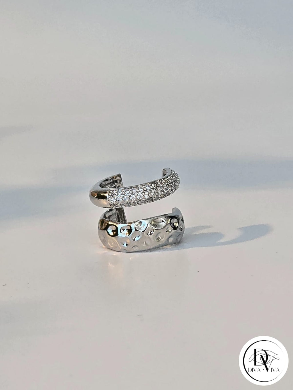 Glow EarCuff – Gold & Silver Kaplama Zirkon Detaylı (KOD-306)