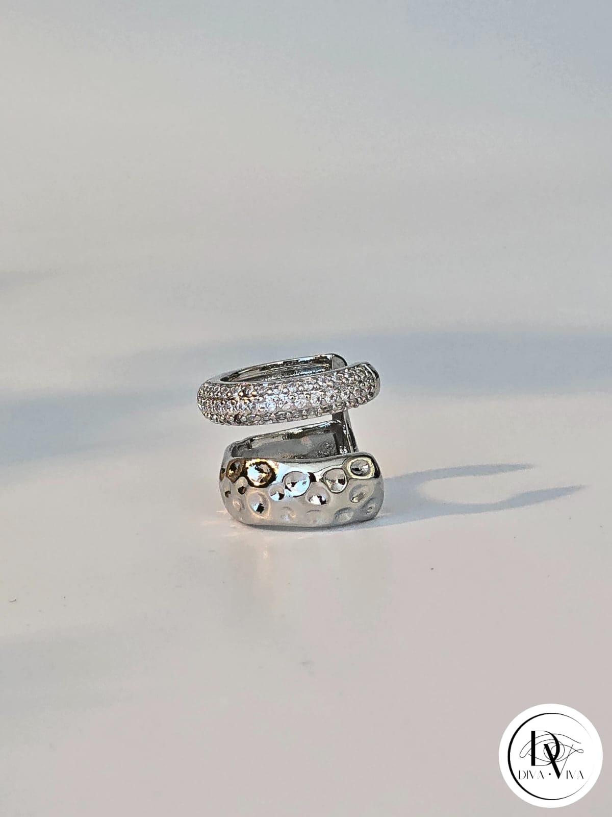 Glow EarCuff – Gold & Silver Kaplama Zirkon Detaylı (KOD-306)