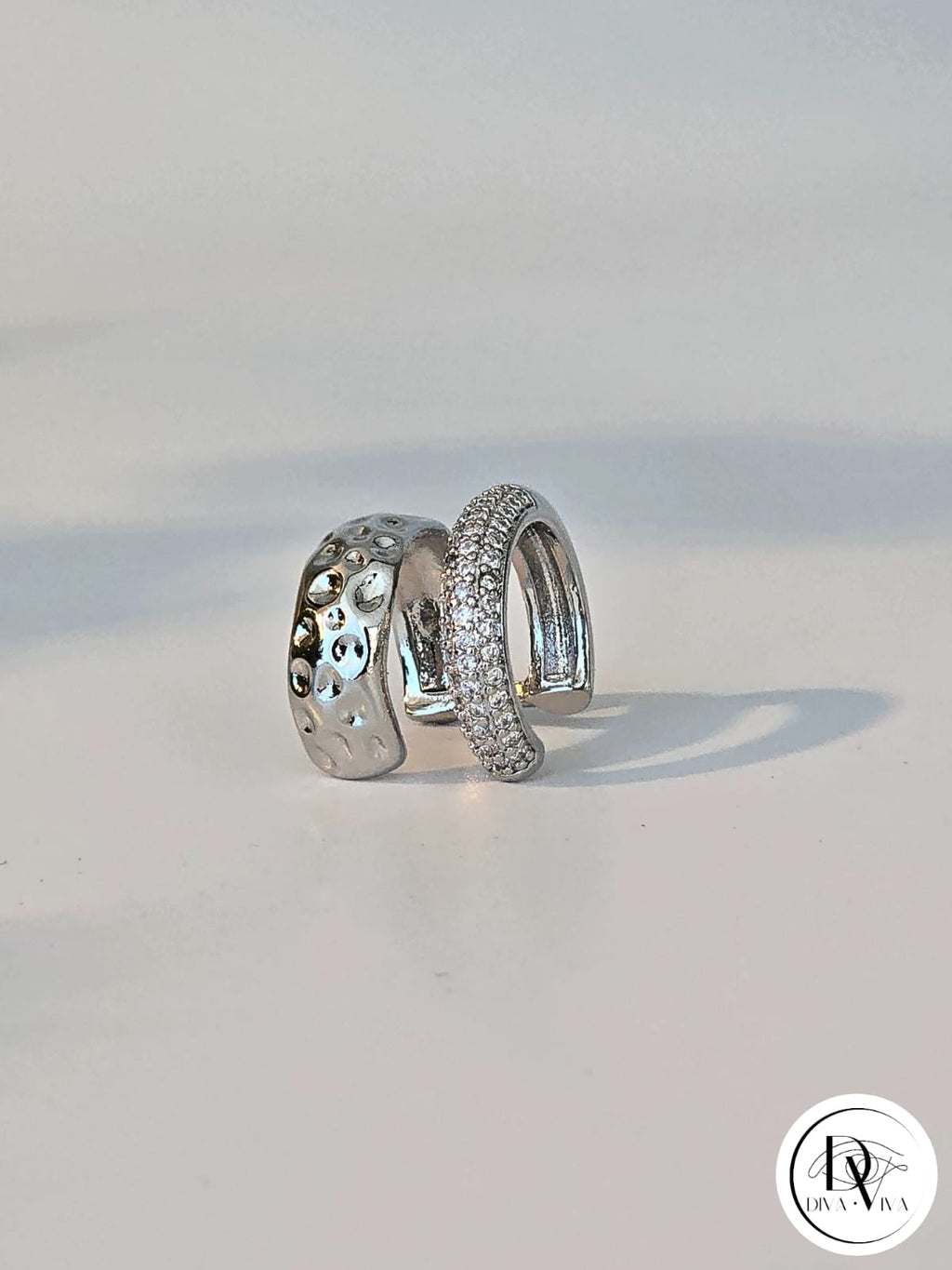 Glow EarCuff – Gold & Silver Kaplama Zirkon Detaylı (KOD-306)