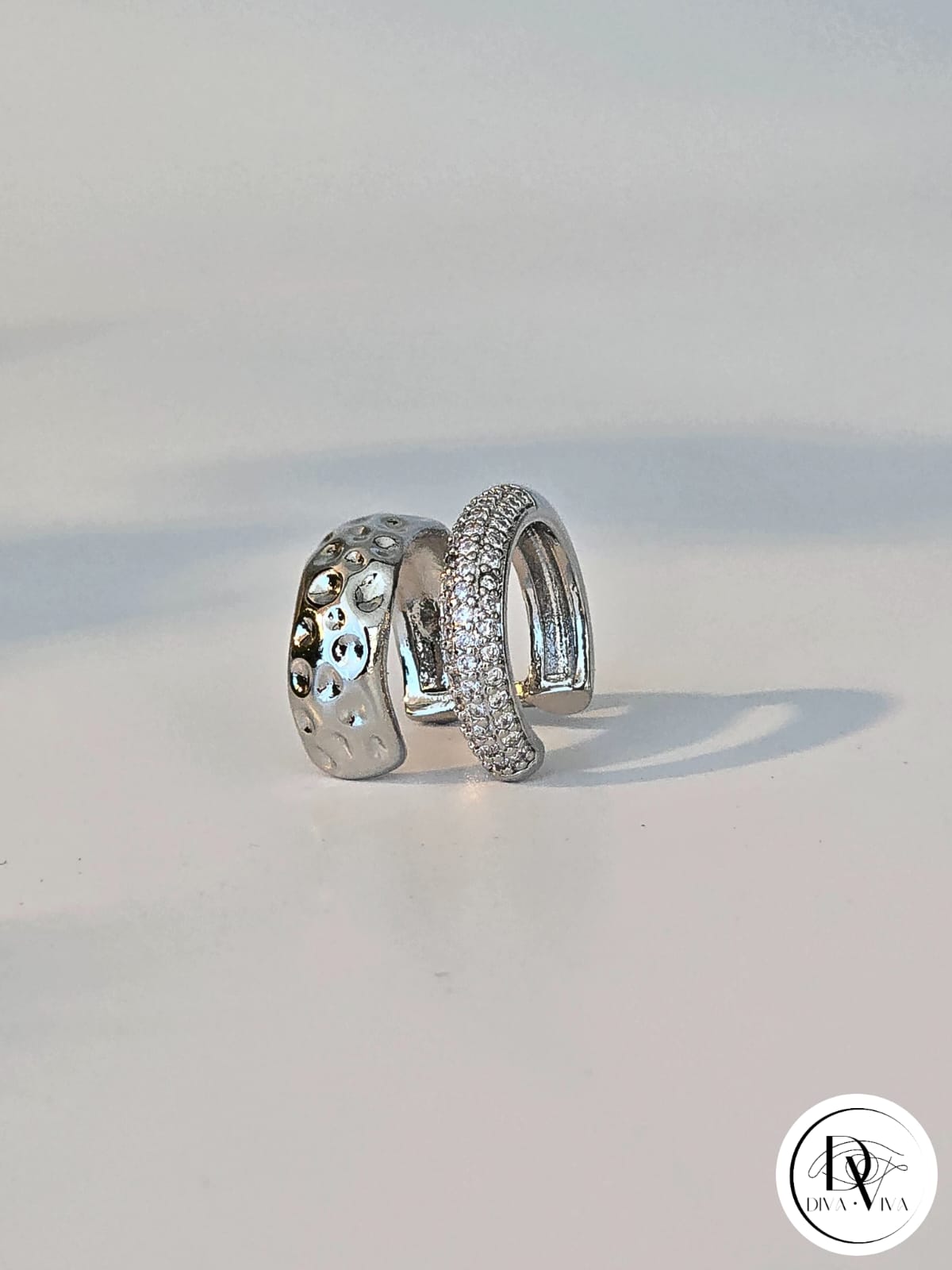 Glow EarCuff – Gold & Silver Kaplama Zirkon Detaylı (KOD-306)