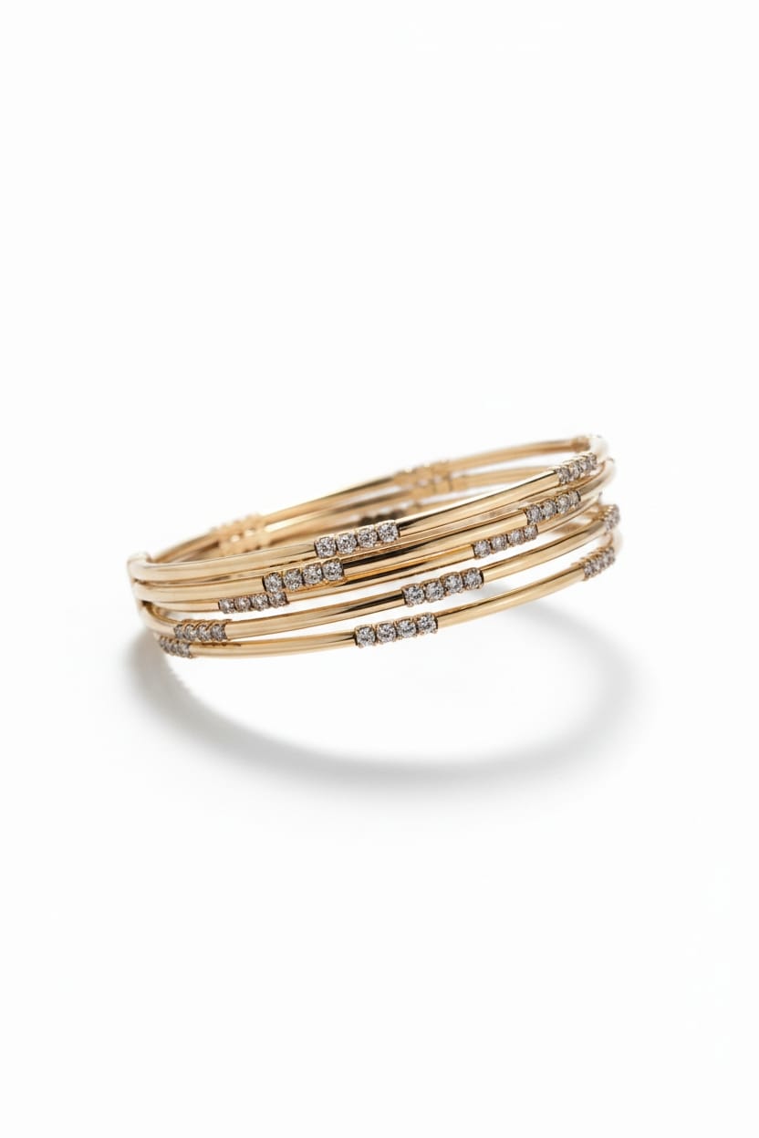 Crystal Glow Sarmal Taş Detaylı Bileklik (KOD-454)