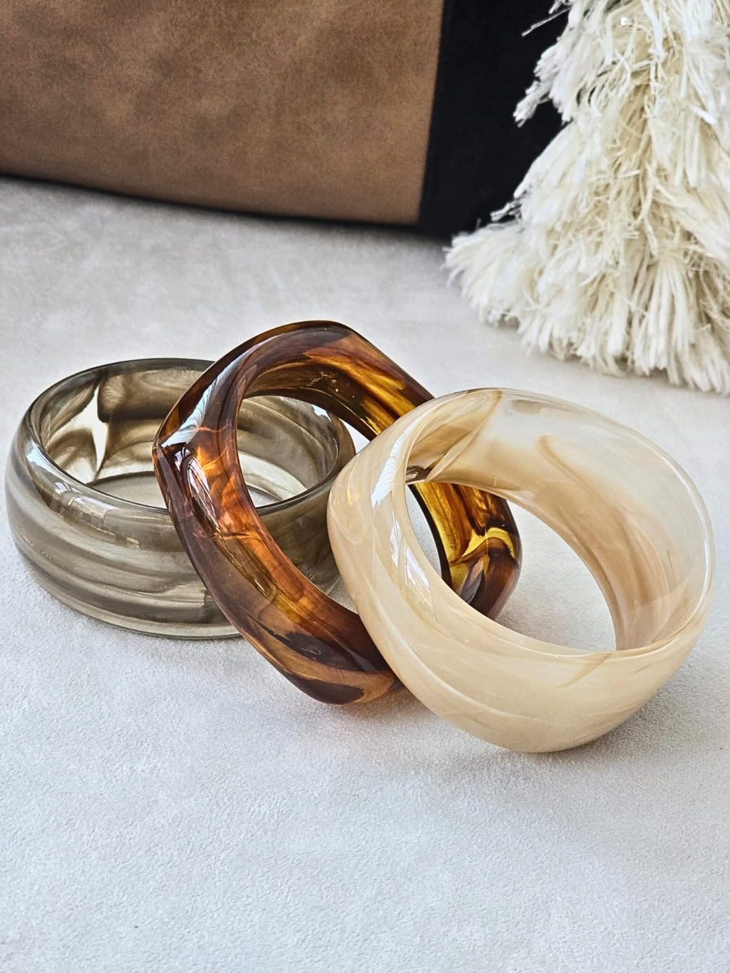 Natural Trio – 3’lü Kemik Detaylı Bileklik Seti (KOD-395)