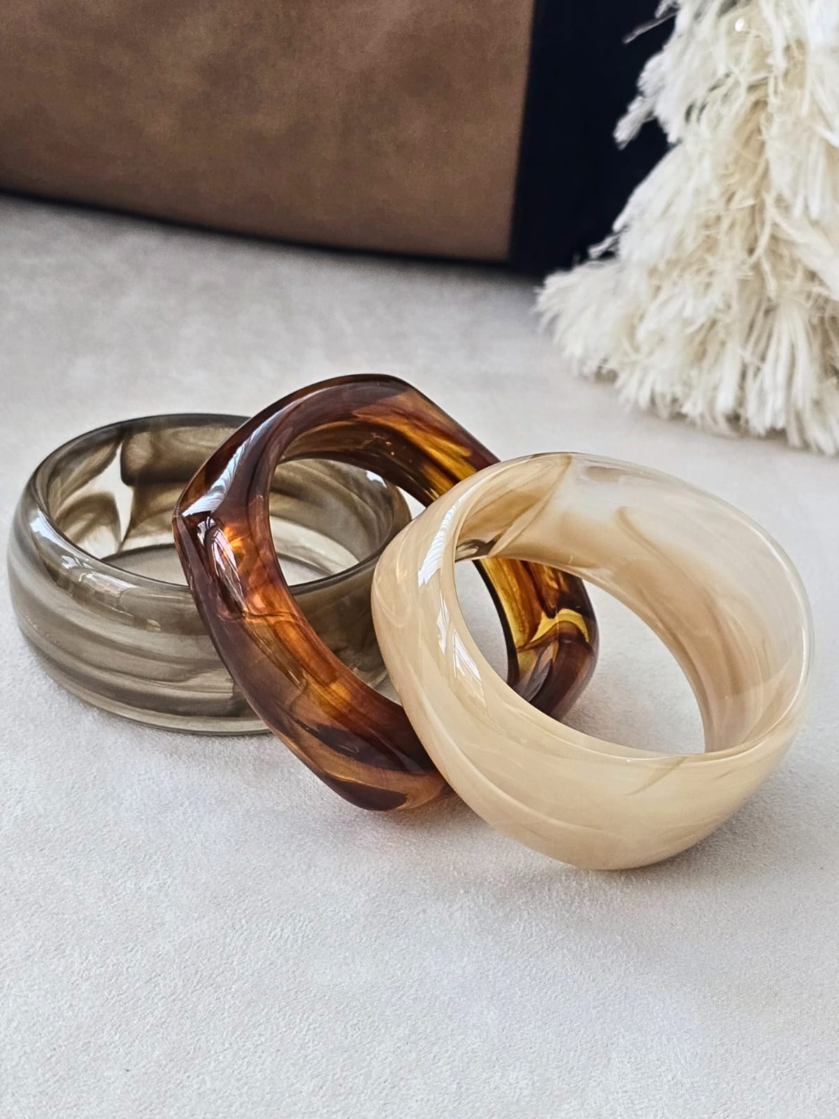 Natural Trio – 3’lü Kemik Detaylı Bileklik Seti (KOD-395)