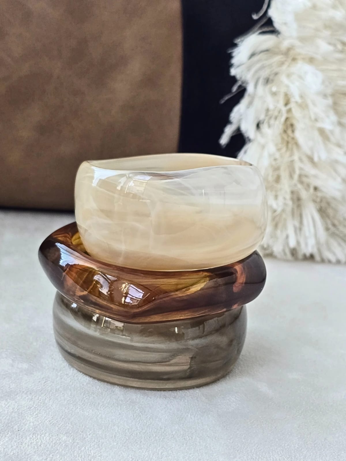 Natural Trio – 3’lü Kemik Detaylı Bileklik Seti (KOD-395)