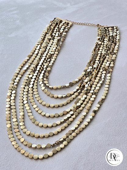 Glow Harmony Pul Detay Çoklu Kolye (KOD-336)