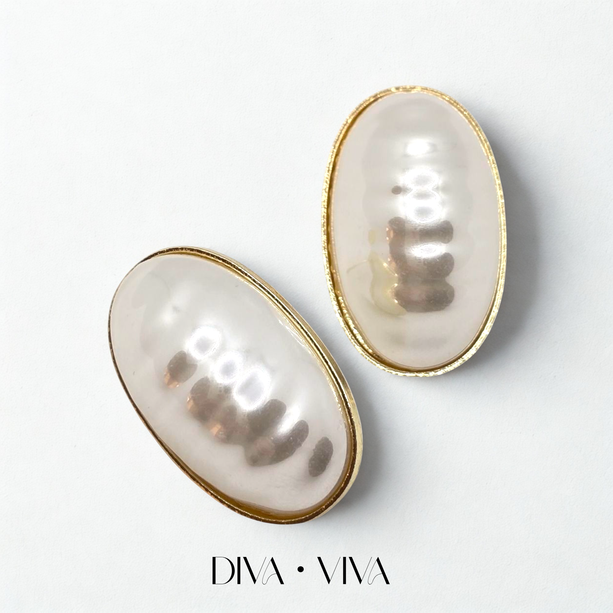 Luna Oval Vintage Küpe (KOD-132)