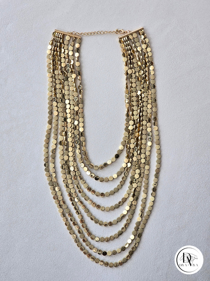 Glow Harmony Pul Detay Çoklu Kolye (KOD-336)