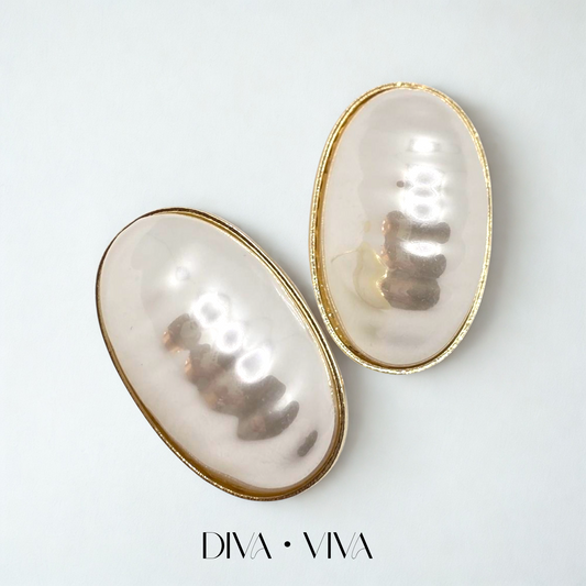 Luna Oval Vintage Küpe (KOD-132)