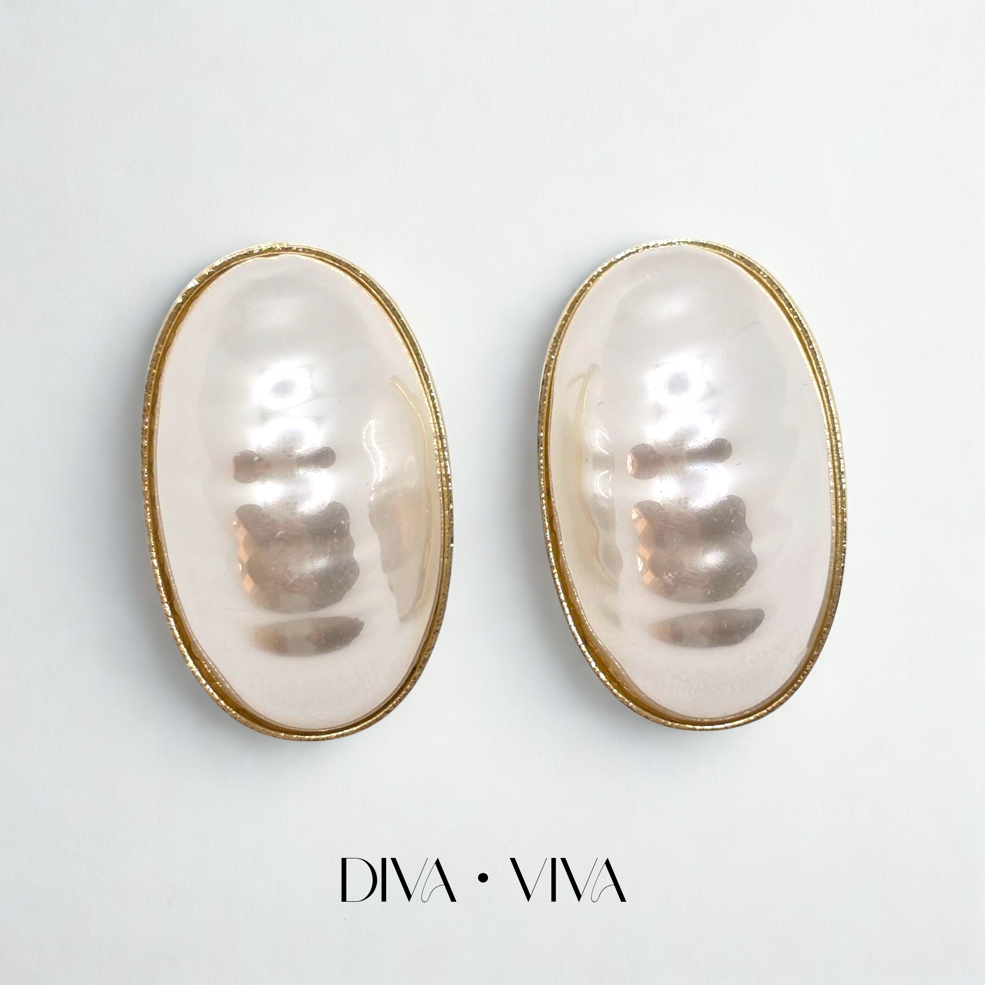 Luna Oval Vintage Küpe (KOD-132)