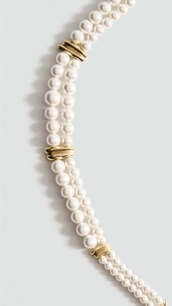 Muse Necklaces - İnci Detaylı Trend Kolye (KOD-369)