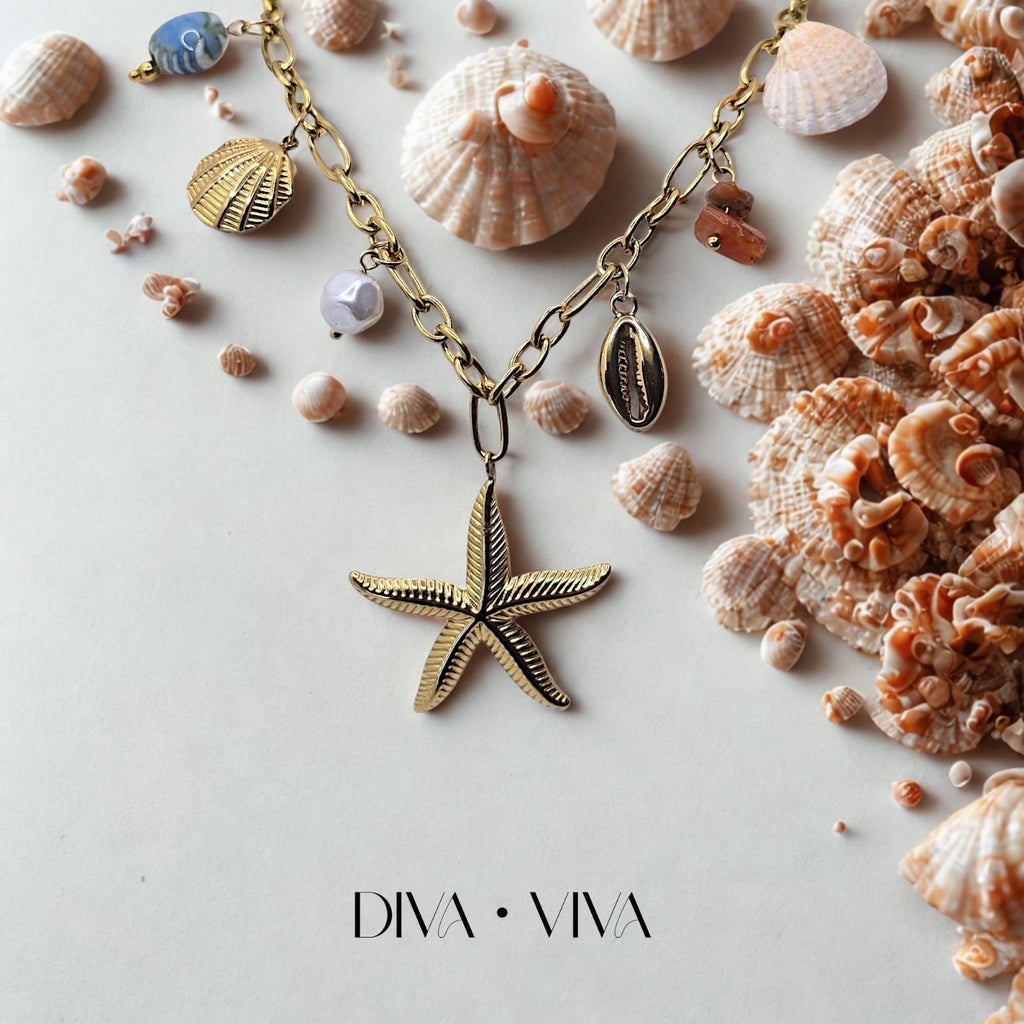Sea Star Çelik Charm Kolye (KOD-107)